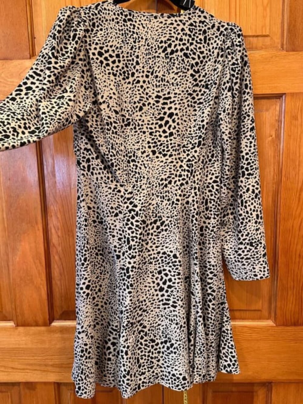 Leopard Print V-Neck Long